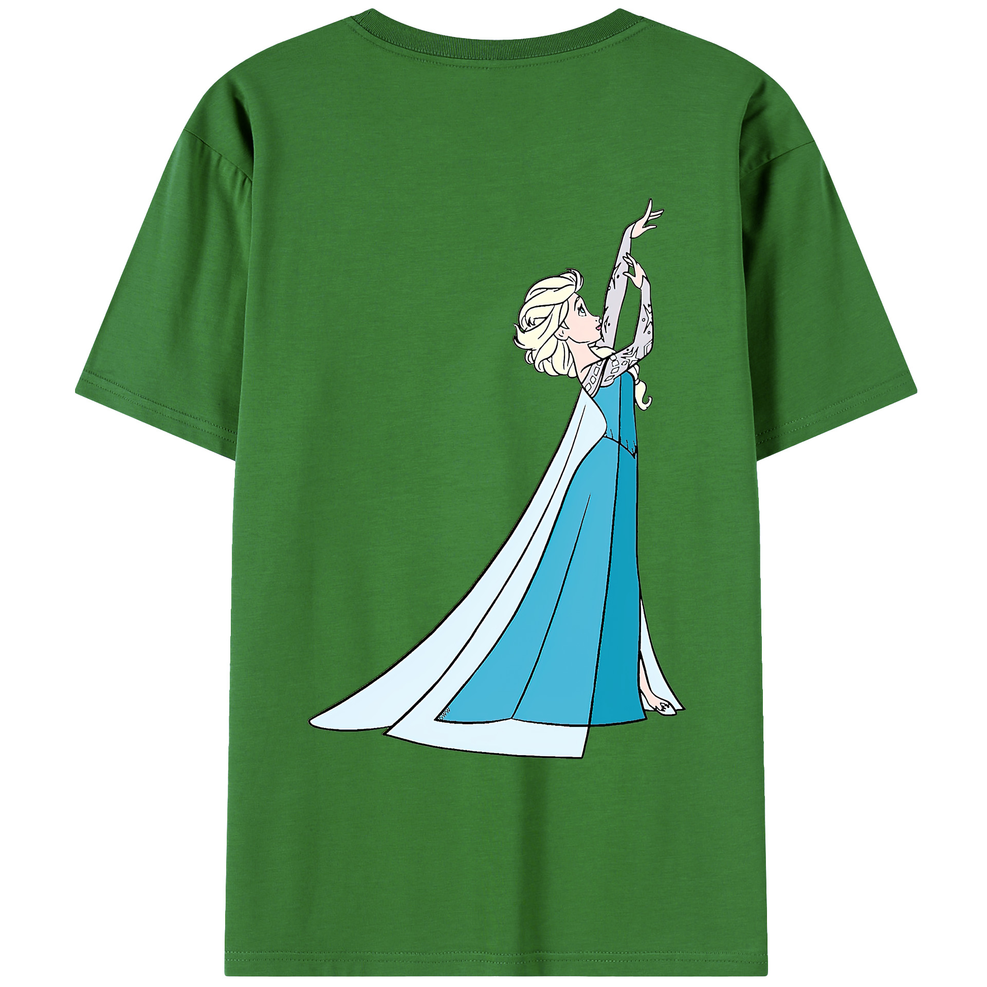 （画像用） アナと雪の女王 アンナ エルサ Frozen Anna Elsa レディース半袖Tシャツ(バックプリント)